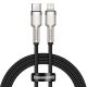 Cavo Baseus premium Type-C - a Lightning (Apple) - Testa di metallo, 1 metro, ricarica 20 W, copertura in kevlar - nero