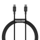 Baseus CATYS-B01 - 100W, cavo dati di ricarica rapida da USB Type-C a USB Type-C, lunghezza cavo: 1m - Nero