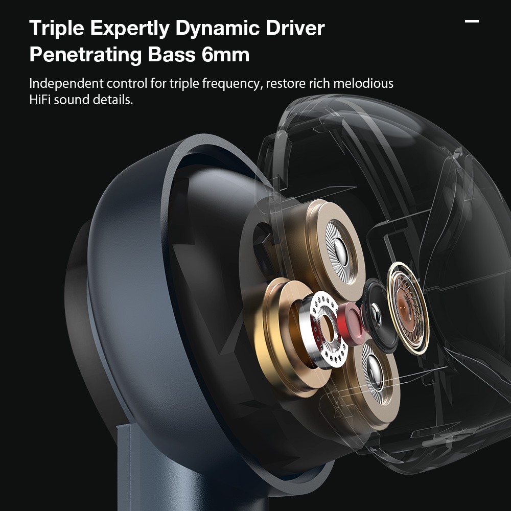 Blitzwolf® BW-FYE15 - Triple Dynamic Driver - bassi estremi, alti  cristallini, IPX5, 4 ore di autonomia