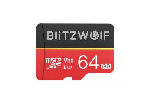 BlitzWolf® BW-TF1 - Scheda micro SD di classe 10 con adattatore, 64 GB