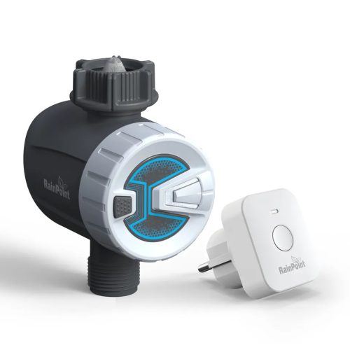 RainPoint® - Sistema di irrigazione intelligente impostato per il montaggio su un rubinetto da giardino (valvola + HUB) - con applicazione, controllabile via Internet (TTV102B+TWG009BW)